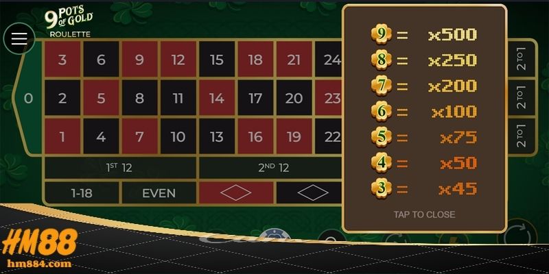 Cấu trúc vận hành của Roulette Online Multiplier HM88