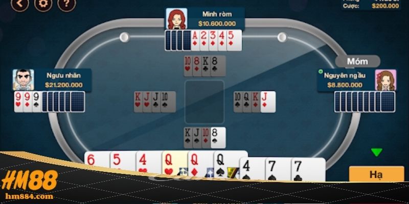 Luật phỏm tá lả trực tuyến (online) và cách tạo lợi thế